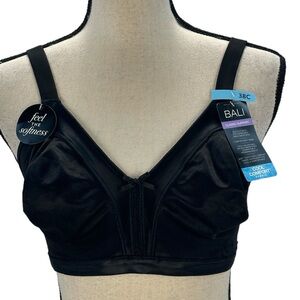 Bali Classic Support Cool Comfort Wireless Bra - Black - size 38C